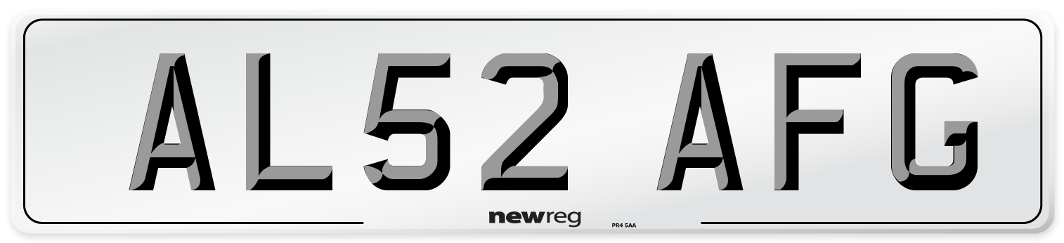 AL52 AFG Number Plate from New Reg